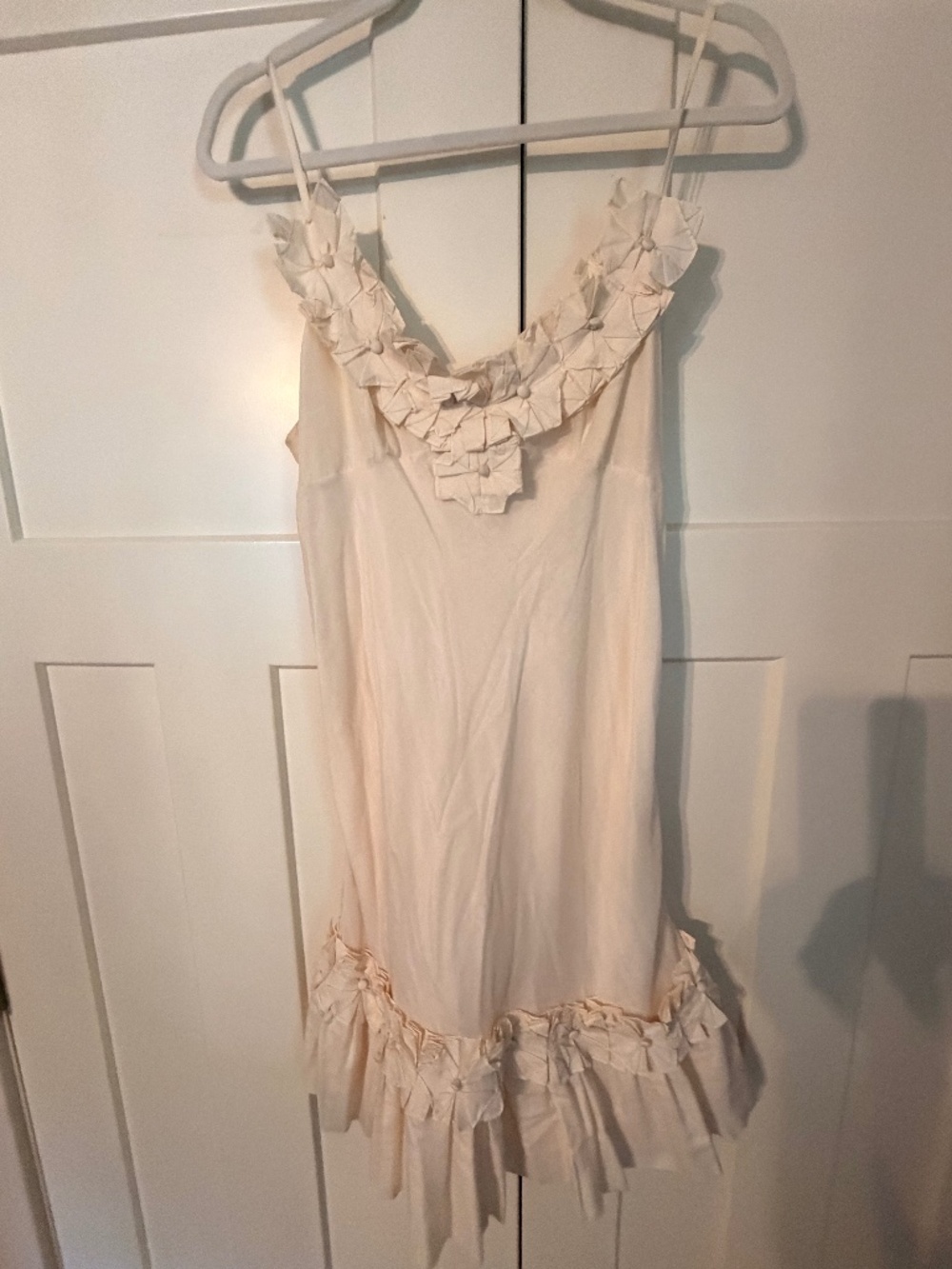 Cream silk dress
